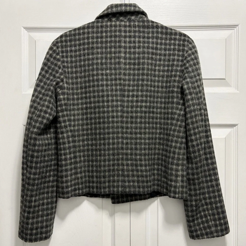 J.Crew Double-Breasted Wool Blend Plaid Jacket 2